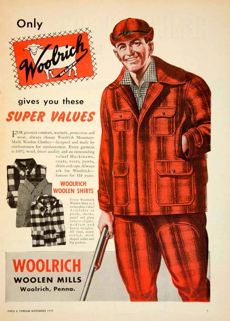 Woolrich vintage brand's advertisement