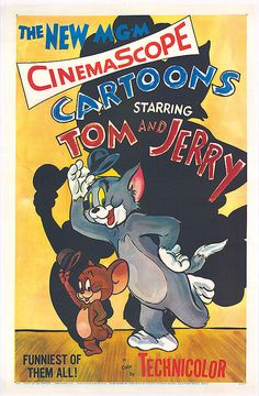 Tom and Jerry vintage cartoon poster
