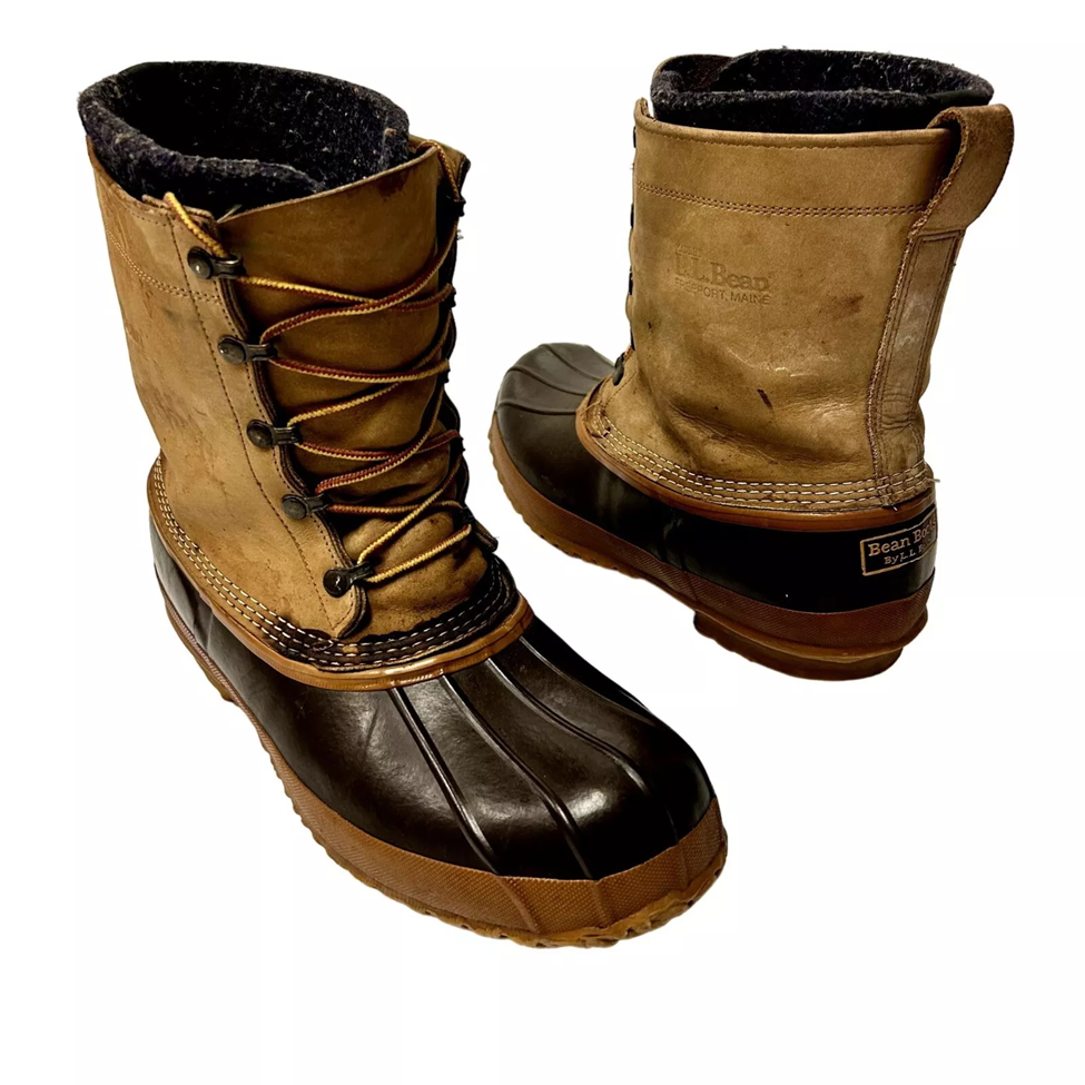 outdoor vintage brand L.L. Bean's Brown Duck Boots
