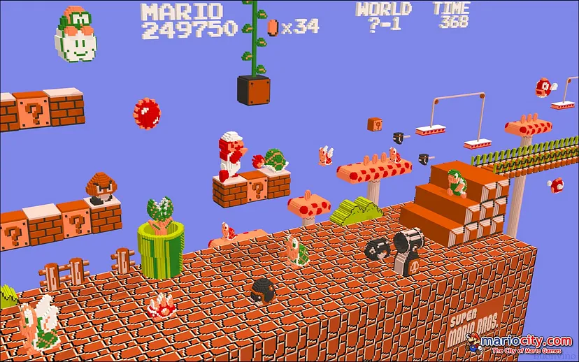 Super Mario Retro Video Game 